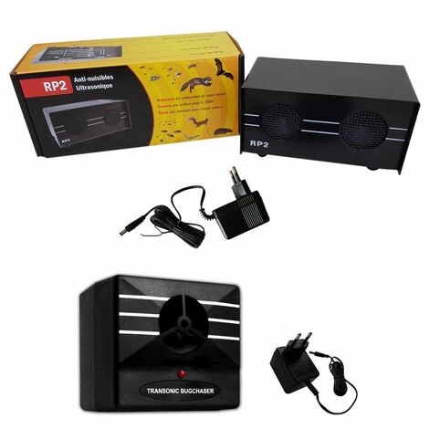 SATENCO RP1 + RP2 PACK ULTRASONS Anti Chauves Souris Insectes Rongeurs Cafards Araignées Tiques Puces 3 SATENCO RP1 + RP2 PACK ULTRASONS Anti Chauves Souris Insectes Rongeurs Cafards Araignées Tiques Puces