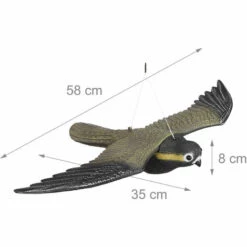 Relaxdays Rapace Faucon Anti-pigeon Décoration épouvantail Oiseaux Pigeon Alarmistes Jardin Figure -Outil d'entretien du jardin Soldes 10368009 4