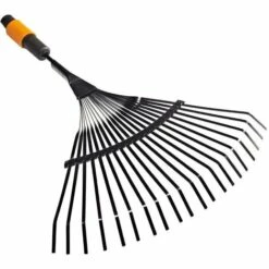 FISKARS® Fiskars Balai à Feuilles, Tête D'outil QuikFit, 22 Dents, Largeur: 43 Cm, Dents En Acier, Noir/Orange, QuikFit, 1000644