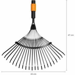 FISKARS® Fiskars Balai à Feuilles, Tête D'outil QuikFit, 22 Dents, Largeur: 43 Cm, Dents En Acier, Noir/Orange, QuikFit, 1000644 -Outil d'entretien du jardin Soldes 10641605 3