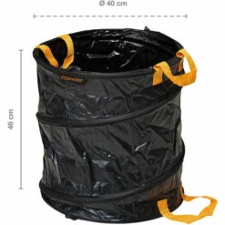 Fiskars Sac à Végétaux Pliable Avec Poignées, Capacité: 56 Litres, Noir/Orange, Solid, 1015646 -Outil d'entretien du jardin Soldes 10641669 4