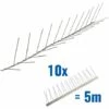 PESTSYSTEMS 5 Mètre Pics Anti Pigeon Pour Gouttière 2 Rangées V2A Titan - Solution De Qualité Pour Contrôle Des Oiseaux Pointes En Acier Inoxydable De Contrôle Des Oiseaux -Outil d'entretien du jardin Soldes 11166567 1