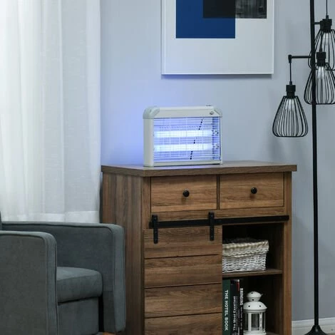 Outsunny Lampe UV Anti-insectes Anti Moustique Tue Mouche électrique Destructeur D'insectes 20 W Gris - Gris 4 Outsunny Lampe UV Anti-insectes Anti Moustique Tue Mouche électrique Destructeur D'insectes 20 W Gris - Gris – Image 2