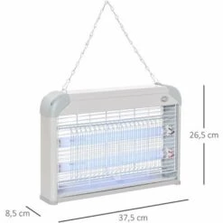 Outsunny Lampe UV Anti-insectes Anti Moustique Tue Mouche électrique Destructeur D'insectes 20 W Gris - Gris 9 Outsunny Lampe UV Anti-insectes Anti Moustique Tue Mouche électrique Destructeur D'insectes 20 W Gris - Gris -Outil d'entretien du jardin Soldes 11741062 3