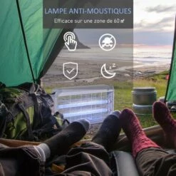 Outsunny Lampe UV Anti-insectes Anti Moustique Tue Mouche électrique Destructeur D'insectes 30 W Gris - Gris -Outil d'entretien du jardin Soldes 11741064 4