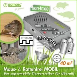 G�N�RIQUE Répulsif Anti-rat Et Souris à Pile - 1 Pièce - 4 Piles Varta Gratuites Incluses -Outil d'entretien du jardin Soldes 12197073 3
