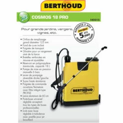 Pulvériateur à Pression Entretenue Cosmos 18 Pro - BERTHOUD 102215 - Garantie 5 Ans - Jaune -Outil d'entretien du jardin Soldes 12199787 5