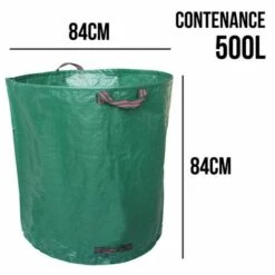 Lot De 3 Sacs De Déchets 500L En PP 150g/m² Autoportants - Linxor - Vert -Outil d'entretien du jardin Soldes 12355165 3