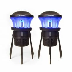 BLAUPUNKT Pack De 2x Piège Insectes Anti Moustiques Tigres Usage Extérieur 250m2 UV Efficace
