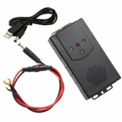 ASUPERMALL Sous Le Capot Repulsif Antiparasitaire Des Animaux Vehicule Repulsif Contre Les Rongeurs Anti-Rats A Ultrasons Automobile 12V Debarrassez-Vous Des Souris Dans Le Moteur De La Voiture Avec Ultrasons Et Lampes De Poche Led, Version Batterie