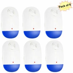 ASUPERMALL Paquet De 6 Repulsifs Repulsif Ultrasonique Non Toxique Ac90V-250V