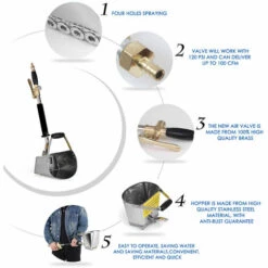 ASUPERMALL Pelle De Stuc De Pistolet De Pulverisation, Pistolet De Tremie De Pistolet De Pulverisation -Outil d'entretien du jardin Soldes 15386398 3