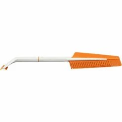FISKARS® Fiskars Brosse Et Grattoir à Neige Pour Voiture, Démontable, Plastique/Silicone, Blanc/Orange, SnowXpert, 1019352