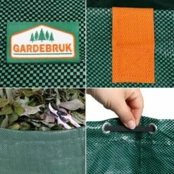 GARDEBRUK 4x Sacs De Jardin 500L 50 Kg Sac De Déchets Ordures Végétaux Tissu Renforcé Pliable Hydrofuges Sac -Outil d'entretien du jardin Soldes 18473157 3