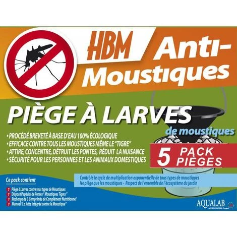 HBM Pack 5 Pièges Larve De Moustique Aqualab - Alu 5 HBM Pack 5 Pièges Larve De Moustique Aqualab - Alu – Image 3