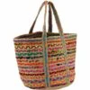 AUBRY GASPARD Sac De Plage En Jute Naturelle Et Coton Multicolore - Multicolore -Outil d'entretien du jardin Soldes 20039962 1