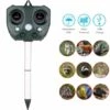 ASUPERMALL Solaire A Ultrasons Repeller Etanche Animaux Nuisibles Exterieur Expulseur Avec Detecteur De Mouvement Et Lumiere Clignotante Repeller Pour Chats Chiens Repel-Pesticides -Outil d'entretien du jardin Soldes 23734573 1