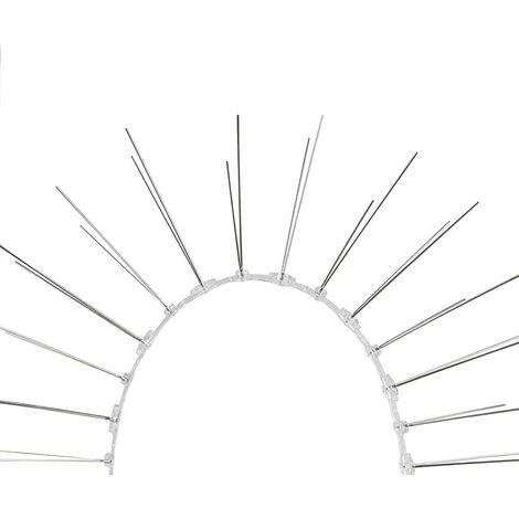 ONECE Pic Anti Pigeon 3.3 Mètres En Acier Inoxydable & Base En Plastique Souple, 10 Pièces De 33cm, Pointes Anti-Oiseaux, Moineaux, Corneilles - Contient 5 Colles - Blanc 4 ONECE Pic Anti Pigeon 3.3 Mètres En Acier Inoxydable & Base En Plastique Souple, 10 Pièces De 33cm, Pointes Anti-Oiseaux, Moineaux, Corneilles - Contient 5 Colles - Blanc – Image 2