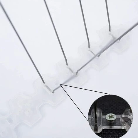 ONECE Pic Anti Pigeon 3.3 Mètres En Acier Inoxydable & Base En Plastique Souple, 10 Pièces De 33cm, Pointes Anti-Oiseaux, Moineaux, Corneilles - Contient 5 Colles - Blanc 5 ONECE Pic Anti Pigeon 3.3 Mètres En Acier Inoxydable & Base En Plastique Souple, 10 Pièces De 33cm, Pointes Anti-Oiseaux, Moineaux, Corneilles - Contient 5 Colles - Blanc – Image 3