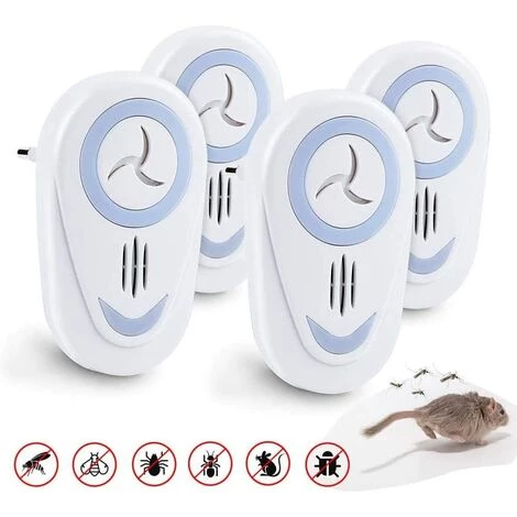 BARES Répulsif Ultrason,4 Pack Répulsif Ultrason Anti Moustiques,Anti-Rongeurs Insectes,Électronique Repulsif Moustique Intérieur Pour Souris Rats Moustiques Coquerelle Mouches Cafards Fourmis Araignées 3 BARES Répulsif Ultrason,4 Pack Répulsif Ultrason Anti Moustiques,Anti-Rongeurs Insectes,Électronique Repulsif Moustique Intérieur Pour Souris Rats Moustiques Coquerelle Mouches Cafards Fourmis Araignées