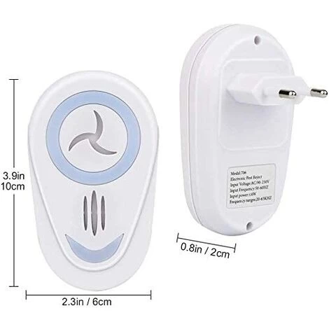 BARES Répulsif Ultrason,4 Pack Répulsif Ultrason Anti Moustiques,Anti-Rongeurs Insectes,Électronique Repulsif Moustique Intérieur Pour Souris Rats Moustiques Coquerelle Mouches Cafards Fourmis Araignées 6 BARES Répulsif Ultrason,4 Pack Répulsif Ultrason Anti Moustiques,Anti-Rongeurs Insectes,Électronique Repulsif Moustique Intérieur Pour Souris Rats Moustiques Coquerelle Mouches Cafards Fourmis Araignées – Image 4