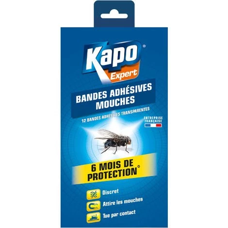 BRUNEL Bandes Adhésives Anti-mouches Transparentes X12 KAPO 3 BRUNEL Bandes Adhésives Anti-mouches Transparentes X12 KAPO