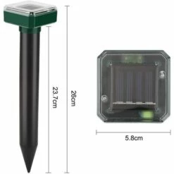 BARES Solar Répulsif Anti-taupes Pour Animaux à Ultrasons Pour Lutter Contre La Taupe Et La Lutte Contre La Taupe Et La Lutte Contre Les Nuisibles Avec IP56 Pour Le Jardin Lot De 4 -Outil d'entretien du jardin Soldes 25856127 3