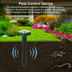 BARES Solar Répulsif Anti-taupes Pour Animaux à Ultrasons Pour Lutter Contre La Taupe Et La Lutte Contre La Taupe Et La Lutte Contre Les Nuisibles Avec IP56 Pour Le Jardin Lot De 4 -Outil d'entretien du jardin Soldes 25856127 4