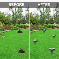 BARES Solar Répulsif Anti-taupes Pour Animaux à Ultrasons Pour Lutter Contre La Taupe Et La Lutte Contre La Taupe Et La Lutte Contre Les Nuisibles Avec IP56 Pour Le Jardin Lot De 4 -Outil d'entretien du jardin Soldes 25856127 5