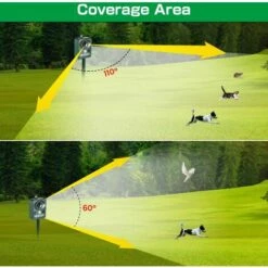 BEARSU Répulsif Chat Ultrason, Répulsif Étanche Charge De Solaire Ou De USB, Fréquence Réglable Répulsif Animaux Et LED Lampe Les Chats, Les Chiens Et Les Renard Pour Jardins Et Champs -Outil d'entretien du jardin Soldes 26292288 4