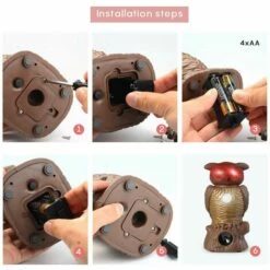 BEARSU Répulsif Pigeon, Anti Pigeons Épouvantail Effaroucheur D’Oiseaux Faux Hibou Répulsif Avec Yeux Réfléchissants Pour La Protection Des Plantes -Outil d'entretien du jardin Soldes 26509114 3