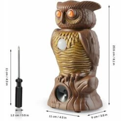 BEARSU Répulsif Pigeon, Anti Pigeons Épouvantail Effaroucheur D’Oiseaux Faux Hibou Répulsif Avec Yeux Réfléchissants Pour La Protection Des Plantes -Outil d'entretien du jardin Soldes 26509114 4