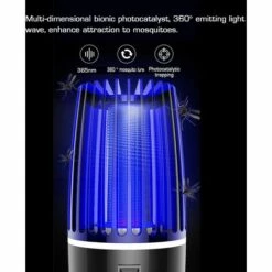 DRILLPRO Lampe Anti-moustique Rechargeable 2000mAh USB LED Moustique électrique Zapper Tueur Mouche Insecte Piège à Insectes Lampe Ampoule 5W -Outil d'entretien du jardin Soldes 27070409 5