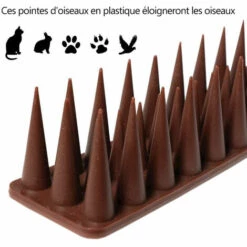 LRISHOM Spikes Oiseaux, 43Cm Defender Spikes Ecureuil Petits Oiseaux Pigeons Repulsif Spikes 8 LRISHOM Spikes Oiseaux, 43Cm Defender Spikes Ecureuil Petits Oiseaux Pigeons Repulsif Spikes -Outil d'entretien du jardin Soldes 27303236 2