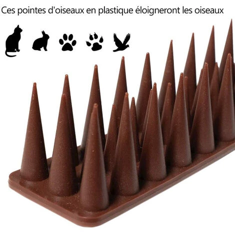 LRISHOM Spikes Oiseaux, 43Cm Defender Spikes Ecureuil Petits Oiseaux Pigeons Repulsif Spikes 4 LRISHOM Spikes Oiseaux, 43Cm Defender Spikes Ecureuil Petits Oiseaux Pigeons Repulsif Spikes – Image 2