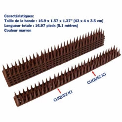 LRISHOM Spikes Oiseaux, 43Cm Defender Spikes Ecureuil Petits Oiseaux Pigeons Repulsif Spikes 9 LRISHOM Spikes Oiseaux, 43Cm Defender Spikes Ecureuil Petits Oiseaux Pigeons Repulsif Spikes -Outil d'entretien du jardin Soldes 27303236 3