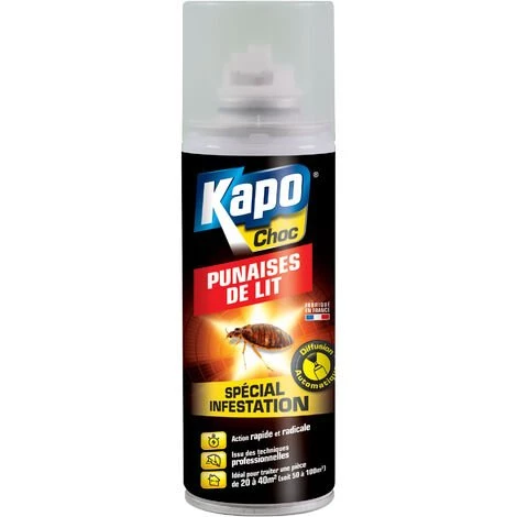 Aérosol à Diffusion Continue Spécial Punaises De Lit 200ml KAPO 3 Aérosol à Diffusion Continue Spécial Punaises De Lit 200ml KAPO