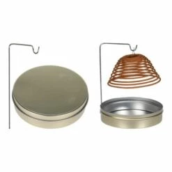 JARDIBRICODECO Spirale D'encens Citronelle Avec Boite Metallique, Facile à Ranger.