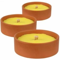 TERRA NOSTRA Bougie Anti Moustique Citronnelle Terre Cuite X3 - Alu