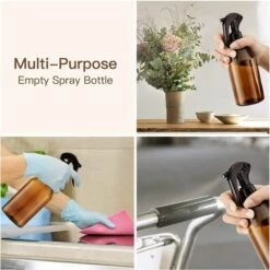 PERLE RARE Flacon Spray Vide 300ml, Vaporisateur Brumisateur, Bouteilles Pulvérisateur Plastique Pour Cheveux (2 Pièces, Transparent) -Outil d'entretien du jardin Soldes 30980699 2