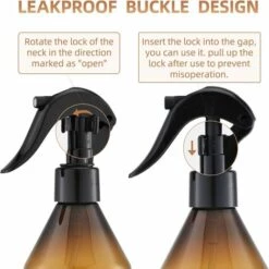 PERLE RARE Flacon Spray Vide 300ml, Vaporisateur Brumisateur, Bouteilles Pulvérisateur Plastique Pour Cheveux (2 Pièces, Transparent) -Outil d'entretien du jardin Soldes 30980699 4