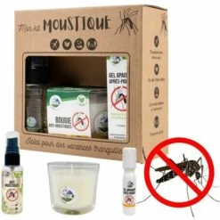TERRA NOSTRA Kit Anti Moustique Vacances Tranquilles Bougie - Alu