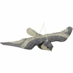 MOHOO Faux Volant Faucon Faucon Chasse Aux Oiseaux Leurre Dissuasif Effaroucheur Jardin Suspendu Décor