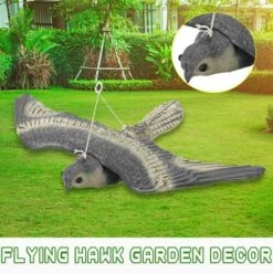 MOHOO Faux Volant Faucon Faucon Chasse Aux Oiseaux Leurre Dissuasif Effaroucheur Jardin Suspendu Décor -Outil d'entretien du jardin Soldes 31571930 3
