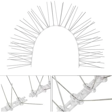 Kueatily Pointes Anti Oiseaux En Acier Inoxydable Pointes D'oiseaux En Acier Défense Des Pigeons Répulsif Oiseaux Pics Anti Pigeons Anti Corbeaux Effet Dissuasif Parfait Contre Les Oiseaux 1 Mètres 4 Kueatily Pointes Anti Oiseaux En Acier Inoxydable Pointes D'oiseaux En Acier Défense Des Pigeons Répulsif Oiseaux Pics Anti Pigeons Anti Corbeaux Effet Dissuasif Parfait Contre Les Oiseaux 1 Mètres – Image 2