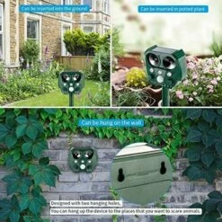 BRIDAY Répulsif à Ultrasons Pour Animaux - Répulsif Solaire - Étanche - Répulsif Contre Les Animaux - Répulsif Contre Les Martres Et Les Oiseaux -Outil d'entretien du jardin Soldes 33463079 5