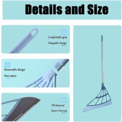 MERKMAK Balai Grattoir Magique Multifonctionnel, Balai D'Essuyage Universel 2 En 1, Raclette Professionnelle Reglable En Longueur Pour Carrelage, Douche, Sol Vert -Outil d'entretien du jardin Soldes 33923100 4