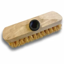 KIBROS Balai Brosse Lave-pont 22 Cm En Chiendent - Monture Bois - Douille Vissante Plastique - Quantité X 1 - Chiendent Sans Manche -Outil d'entretien du jardin Soldes 34300296 4
