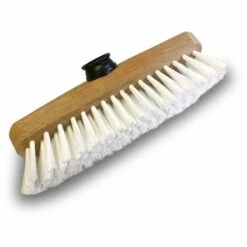 KIBROS Balai Brosse Lave-pont Synthétique - Monture Bois - Douille Vissante Plastique - Quantité X 1 - Synthétique Sans Manche