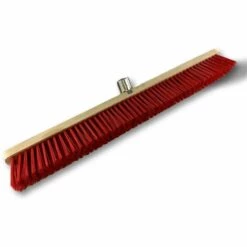 KIBROS Balai De Piste Ou Atelier Type Cantonnier | Garnissage Brosse PVC Rouge - A L'unité - 80 Cm - Sans Manche
